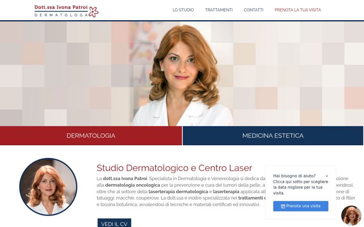 Screenshot von dermatologaivonapatroi.it