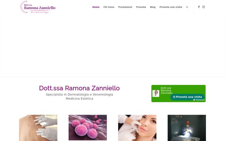 Screenshot von dermatologazanniello.it