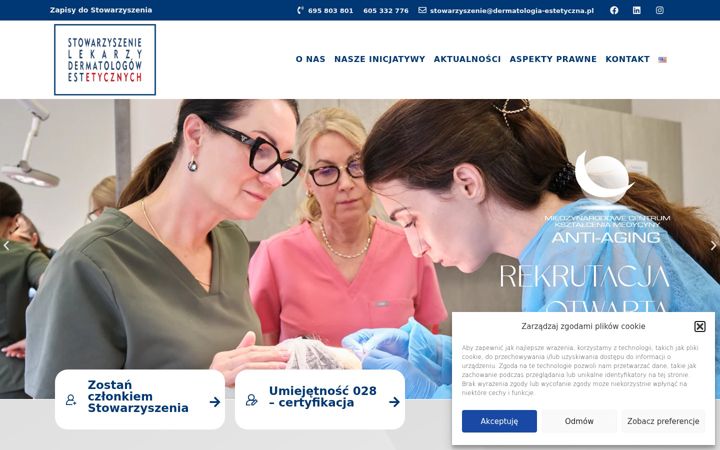 Captură de ecran a dermatologia-estetyczna.pl