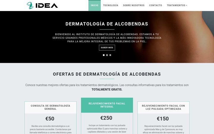 Screenshot of dermatologiaalcobendas.com
