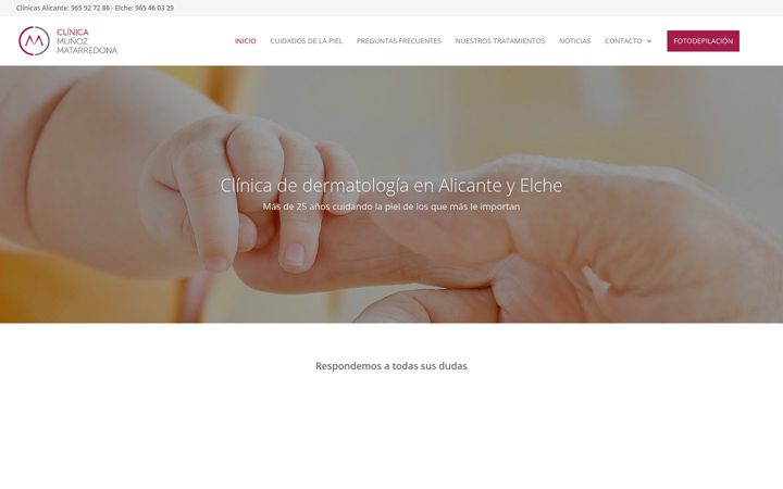 Skjermbilde av dermatologiaclinica.es