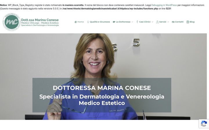 Screenshot von dermatologiamedicinaesteticabari.it