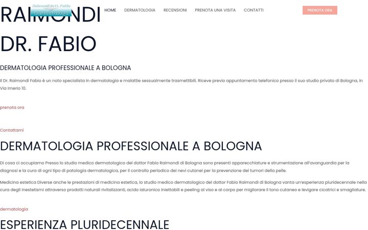 Screenshot of dermatologiaraimondi.it