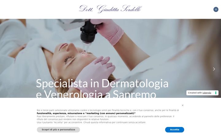 Screenshot of dermatologiasordello.it