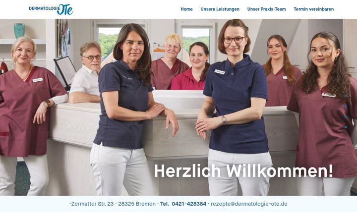 Screenshot of dermatologie-ote.de