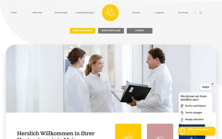 Skjermbilde av dermatologie-quist.de