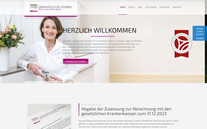 Ekrānuzņēmums no dermatologie-reinbek.de