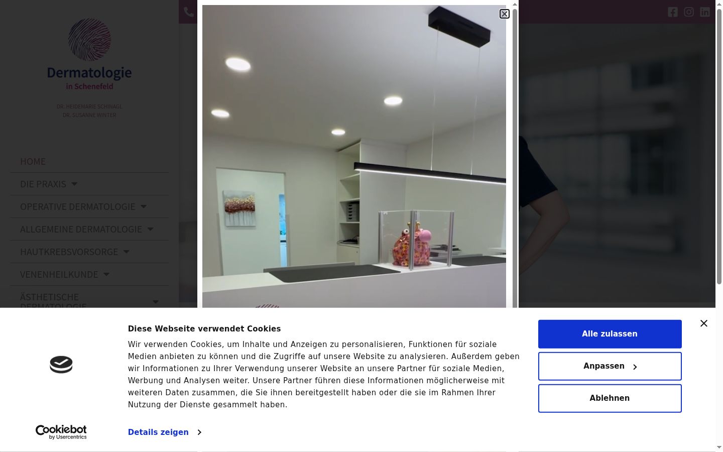 Screenshot van de toestemmingsbanner zoals getoond vóór enige interactie