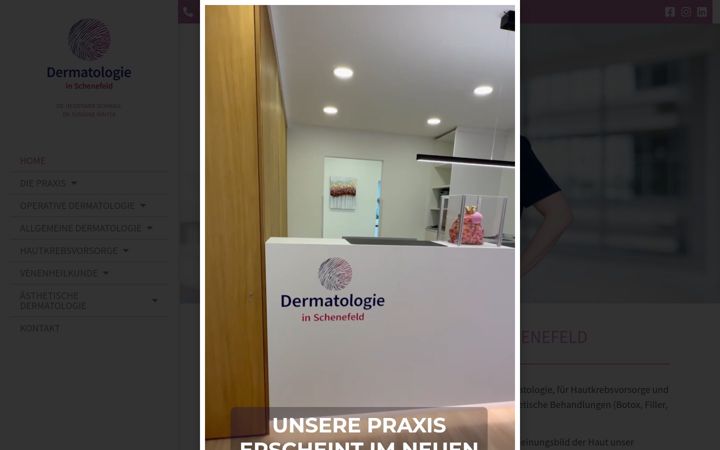Screenshot of dermatologie-schenefeld.de