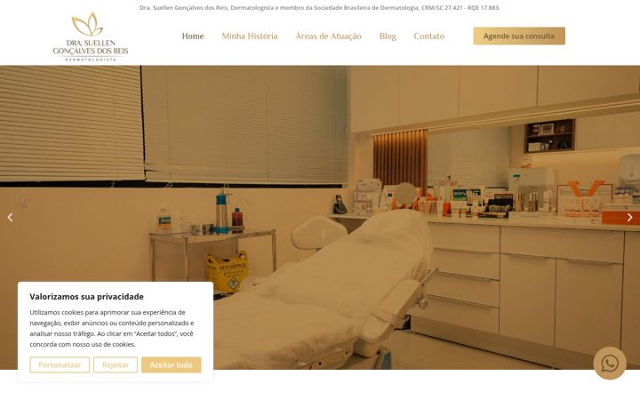 Captura de pantalla de dermatologistajoinville.com.br