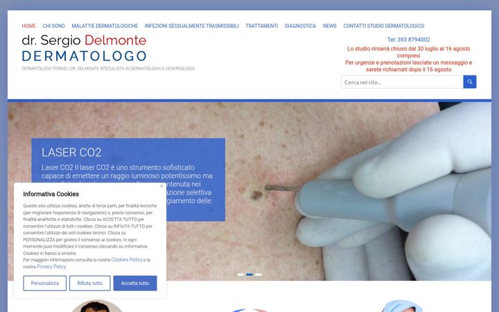 Screenshot von dermatologo-torino.it