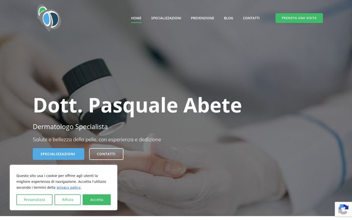 Screenshot of dermatologoabete.it