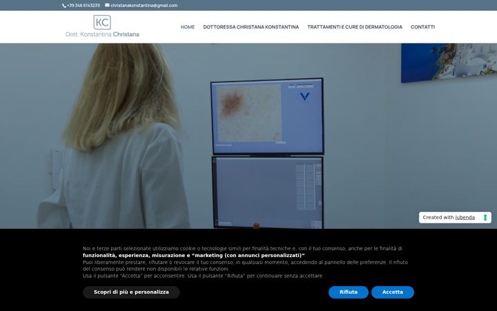 Screenshot of dermatologokonstantinachristana.it