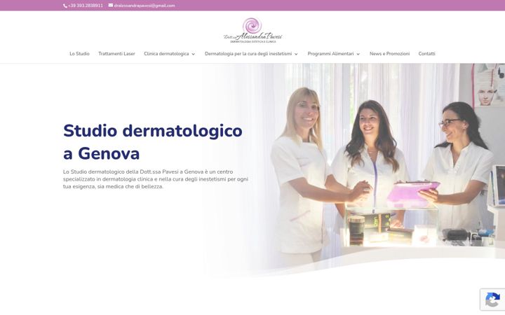 Screenshot of dermatologopavesi.genova.it