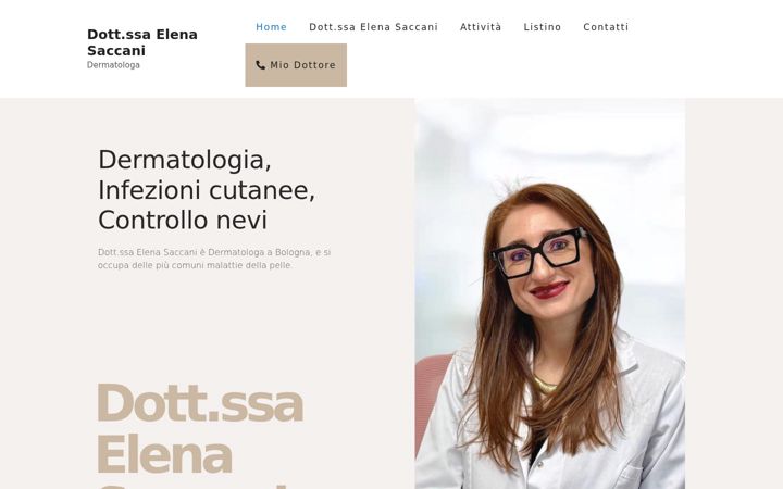 Screenshot von dermatologosaccani.it