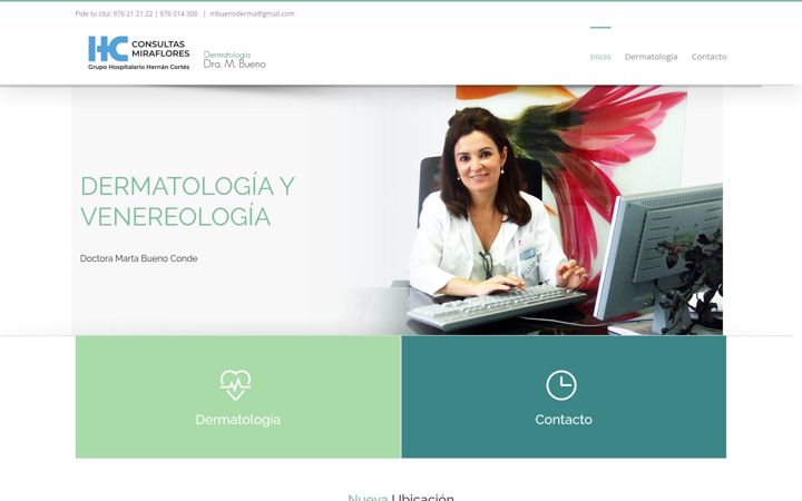 Screenshot of dermatologozaragoza.net