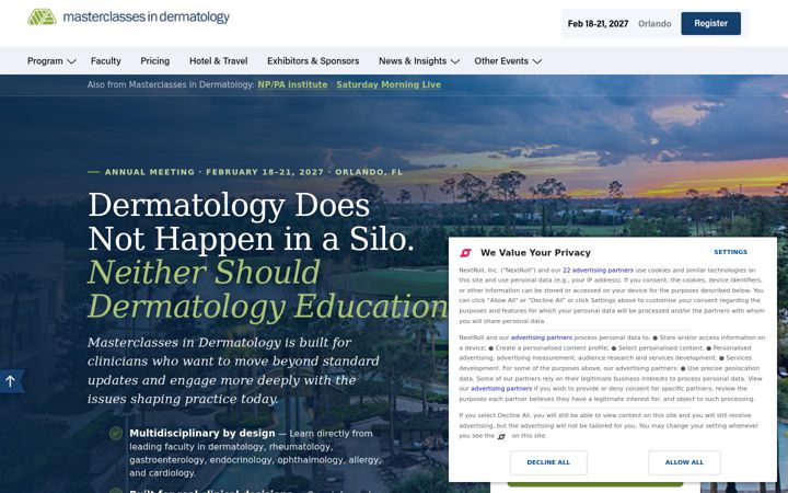 Screenshot of dermatologyweek.com