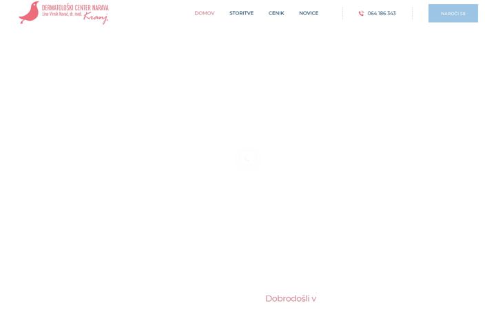 Screenshot von dermatoloskicenter.si