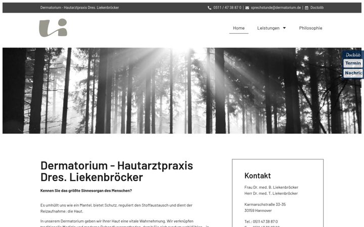 Screenshot of dermatorium.de