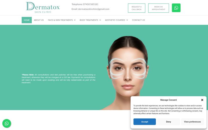 Screenshot of dermatoxskinclinic.com
