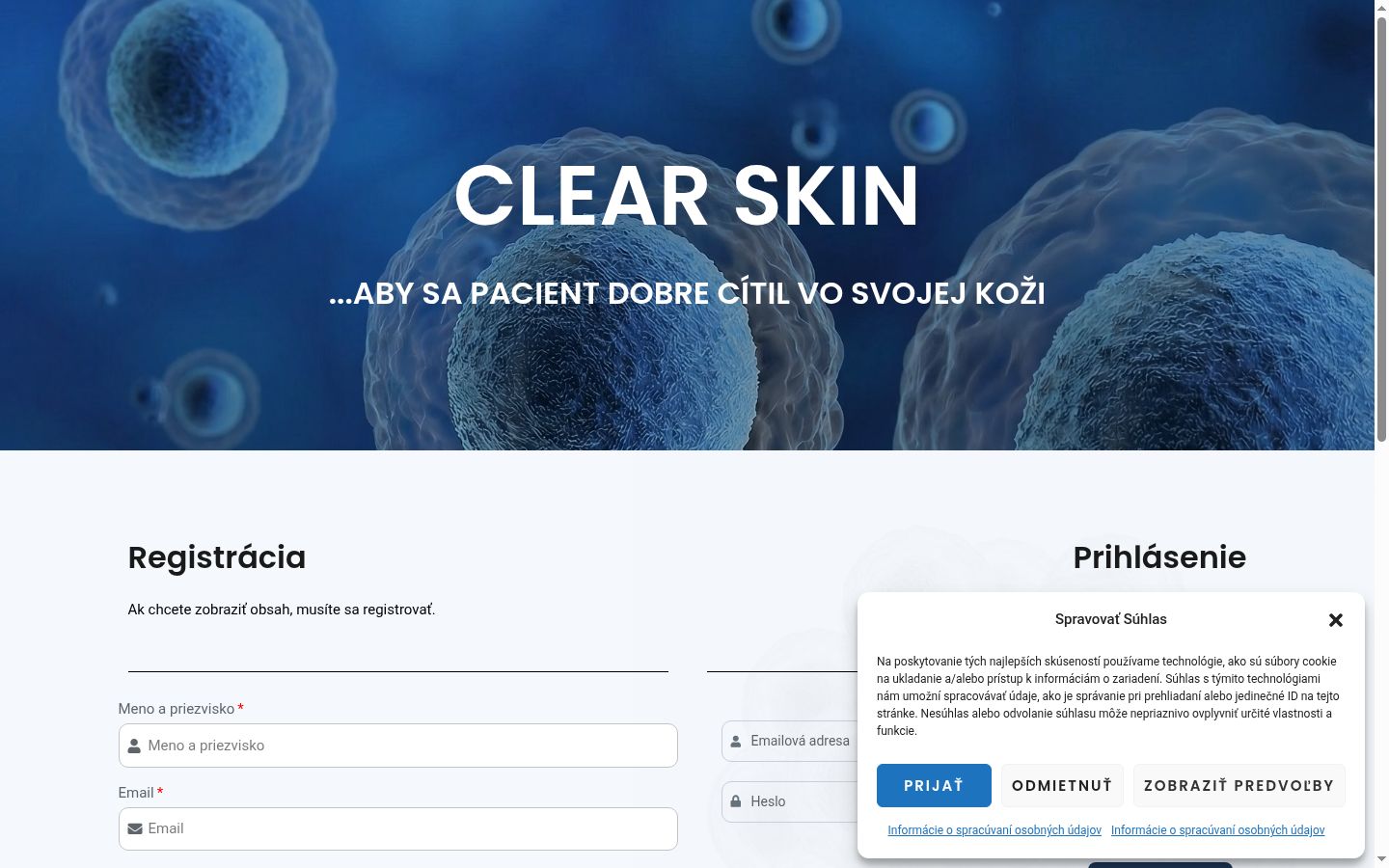 Sutikimo reklamjuostės, rodytos prieš bet kokią sąveiką, ekrano kopija