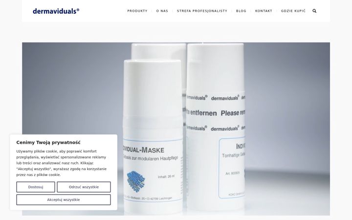 Captură de ecran a dermaviduals.pl