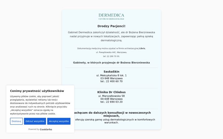 Ekrano kopija dermedica.com.pl