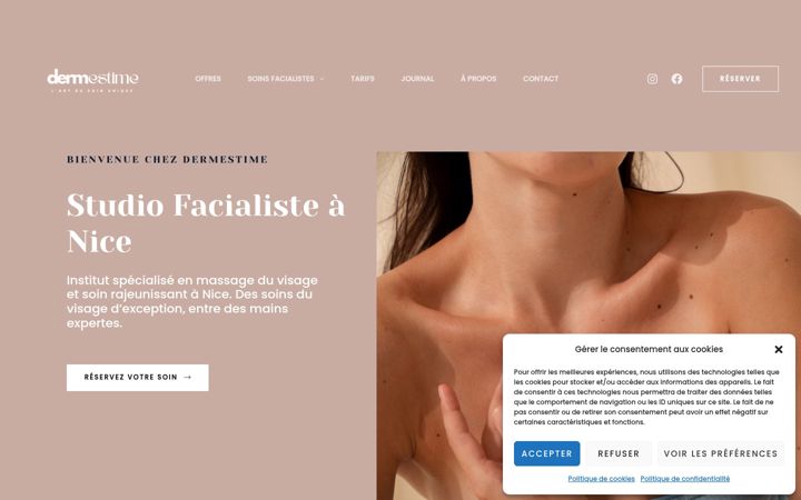 Screenshot of dermestime.fr