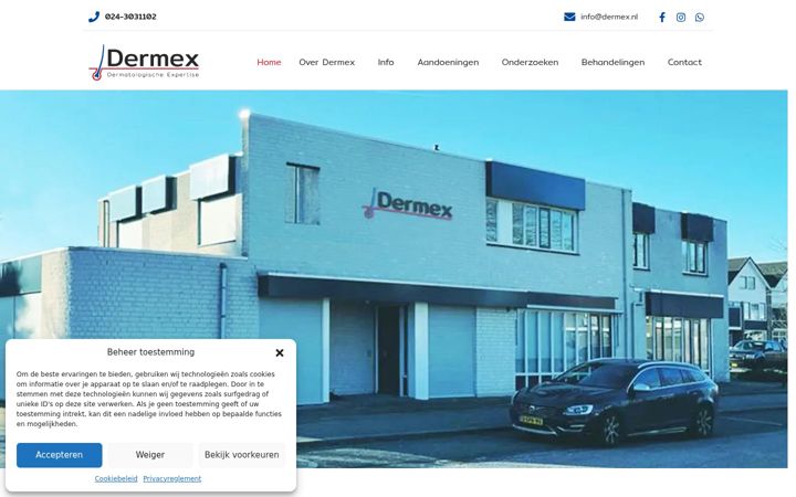 Screenshot of dermex.nl