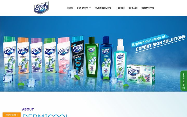 Screenshot του dermicool.net