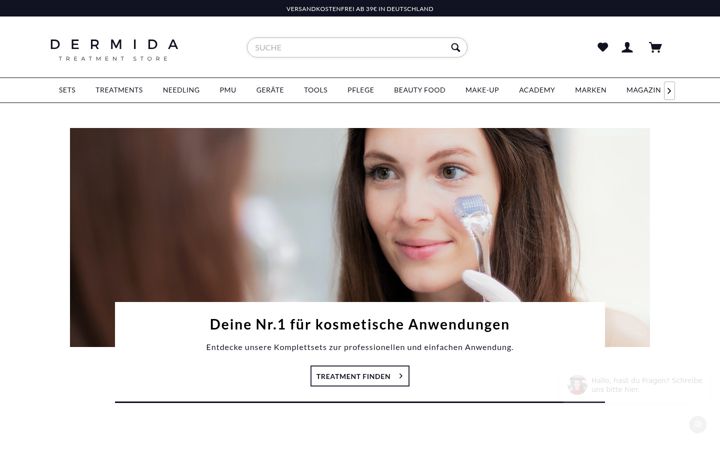 Skjámynd af dermida.de