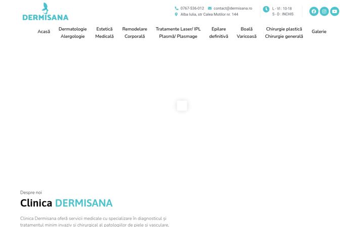 Ekrānuzņēmums no dermisana.ro