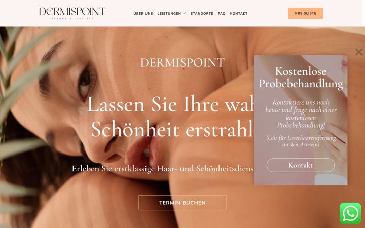 Screenshot of dermispoint.de