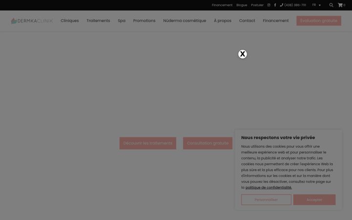 Screenshot of dermkaclinik.com