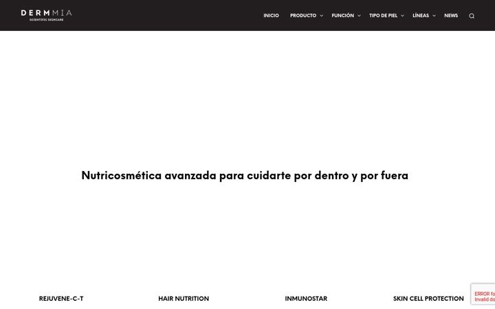Screenshot of dermmia.com