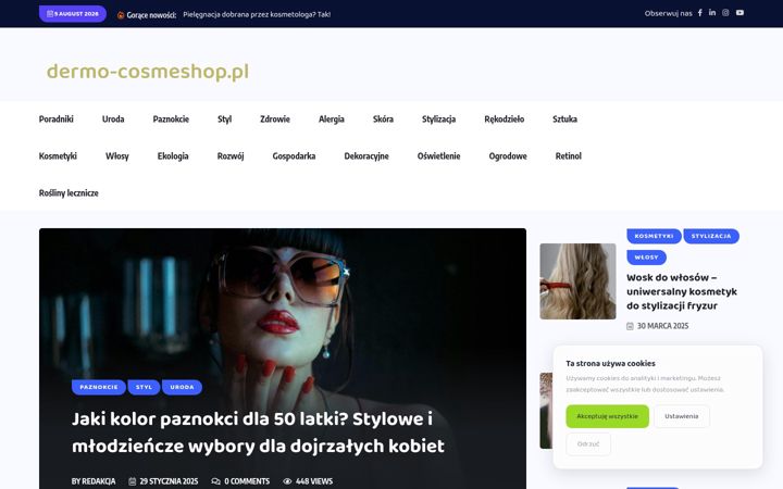 Ekrano kopija dermo-cosmeshop.pl