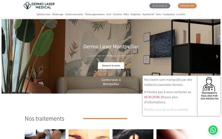 Screenshot von dermo-laser-montpellier.fr