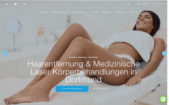 Skjámynd af dermobeauty.de