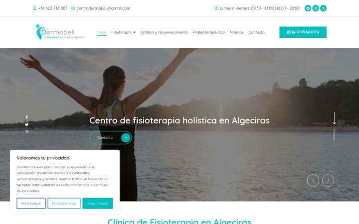 Screenshot of dermobell.com