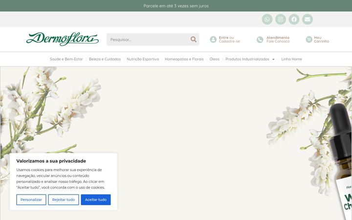 Captura de pantalla de dermoflora.com.br