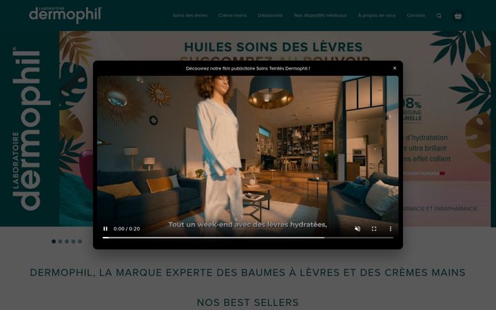 Screenshot von dermophil.fr