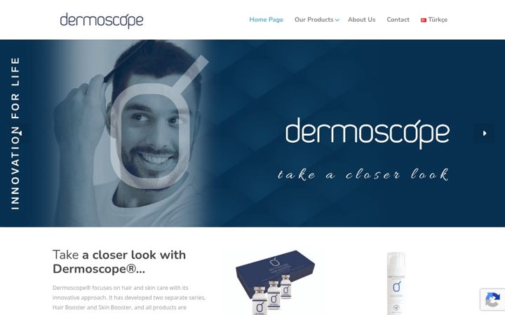 Screenshot ta' dermoscope.com.tr
