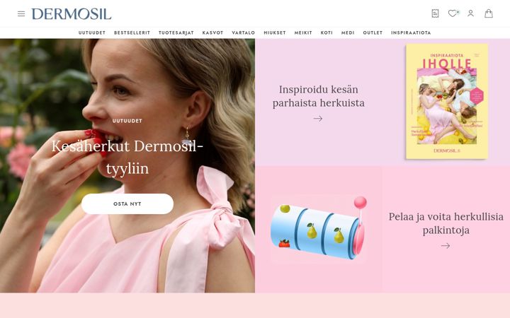 Screenshot di dermosil.fi
