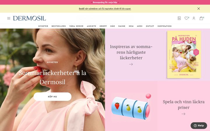 Screenshot of dermosil.se