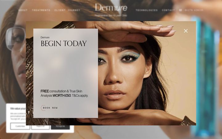 Screenshot of dermureclinic.co.uk