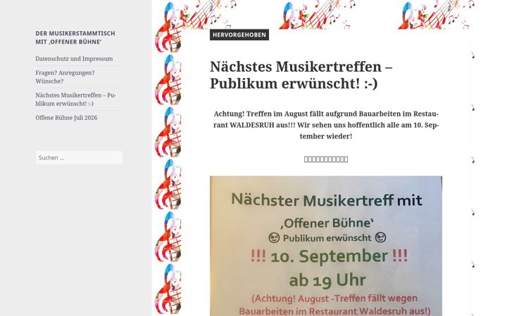 Screenshot of dermusikerstammtisch.de