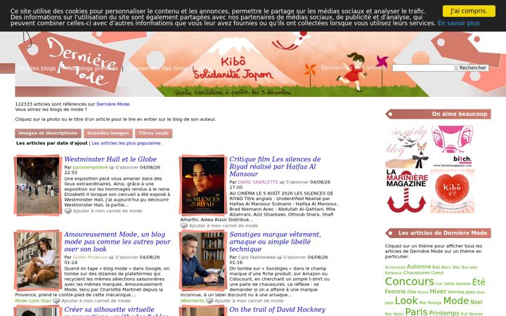 Screenshot of dernieremode.fr