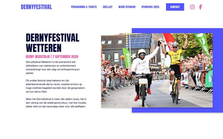 Screenshot of dernyfestival.be
