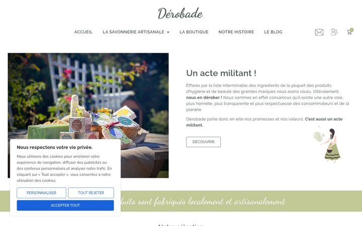 Screenshot of derobade.fr