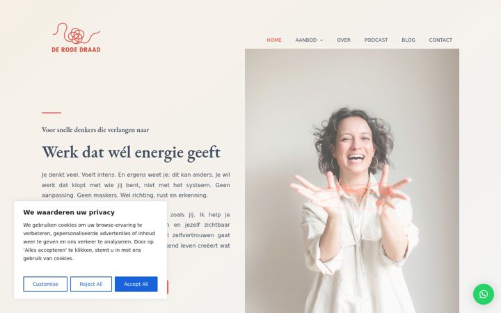 Screenshot of derodedraad.com